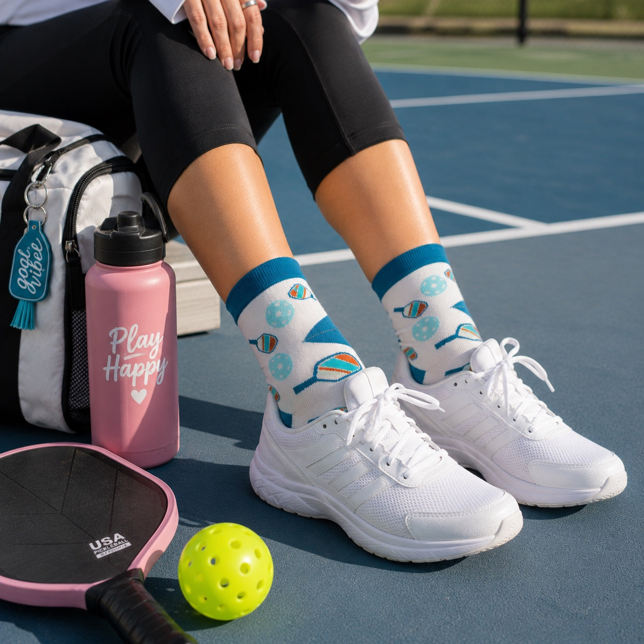 Pickleball Ankle Socks | Colorful Pattern