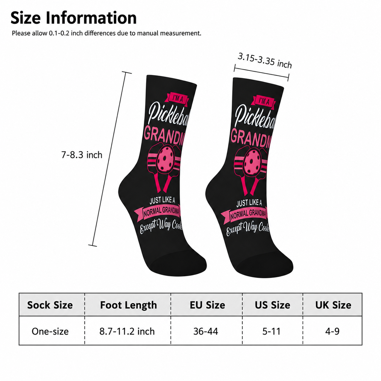 Pickleball Grandma Socks