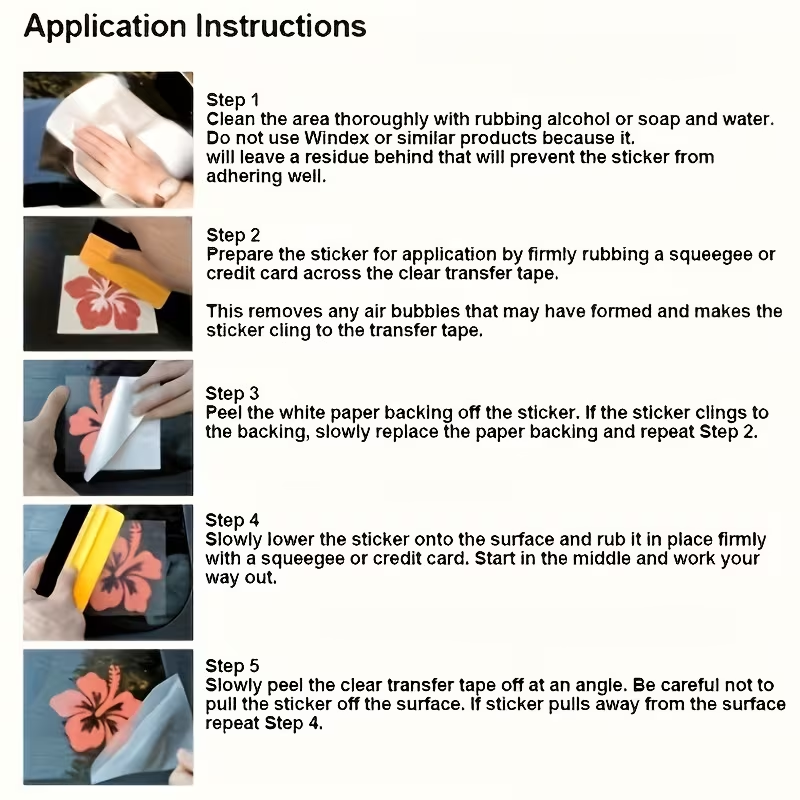 Application instructions for pickleball car decal
