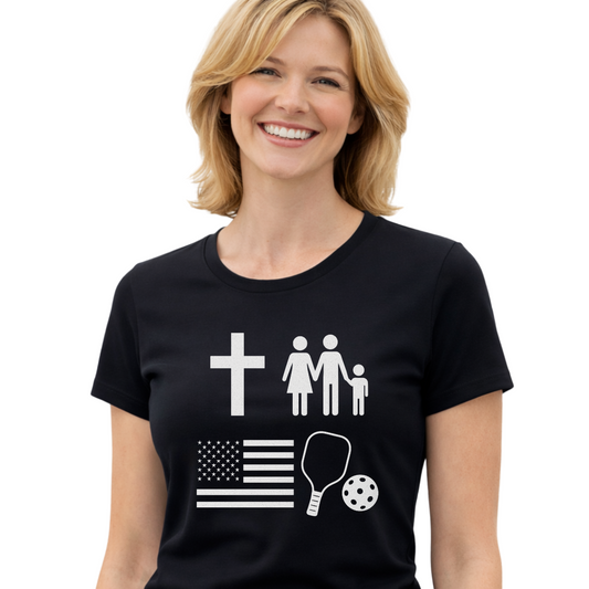 God, Family, Country, Pickleball | T-Shirt