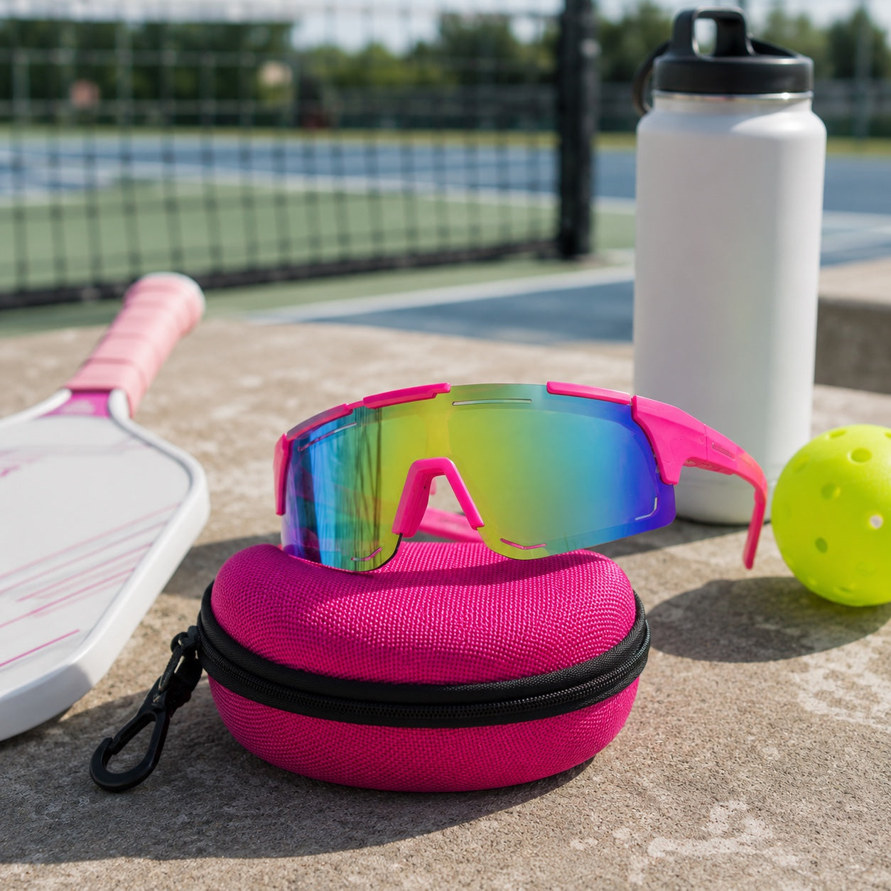Fashion Sports Glasses | Pink with Case