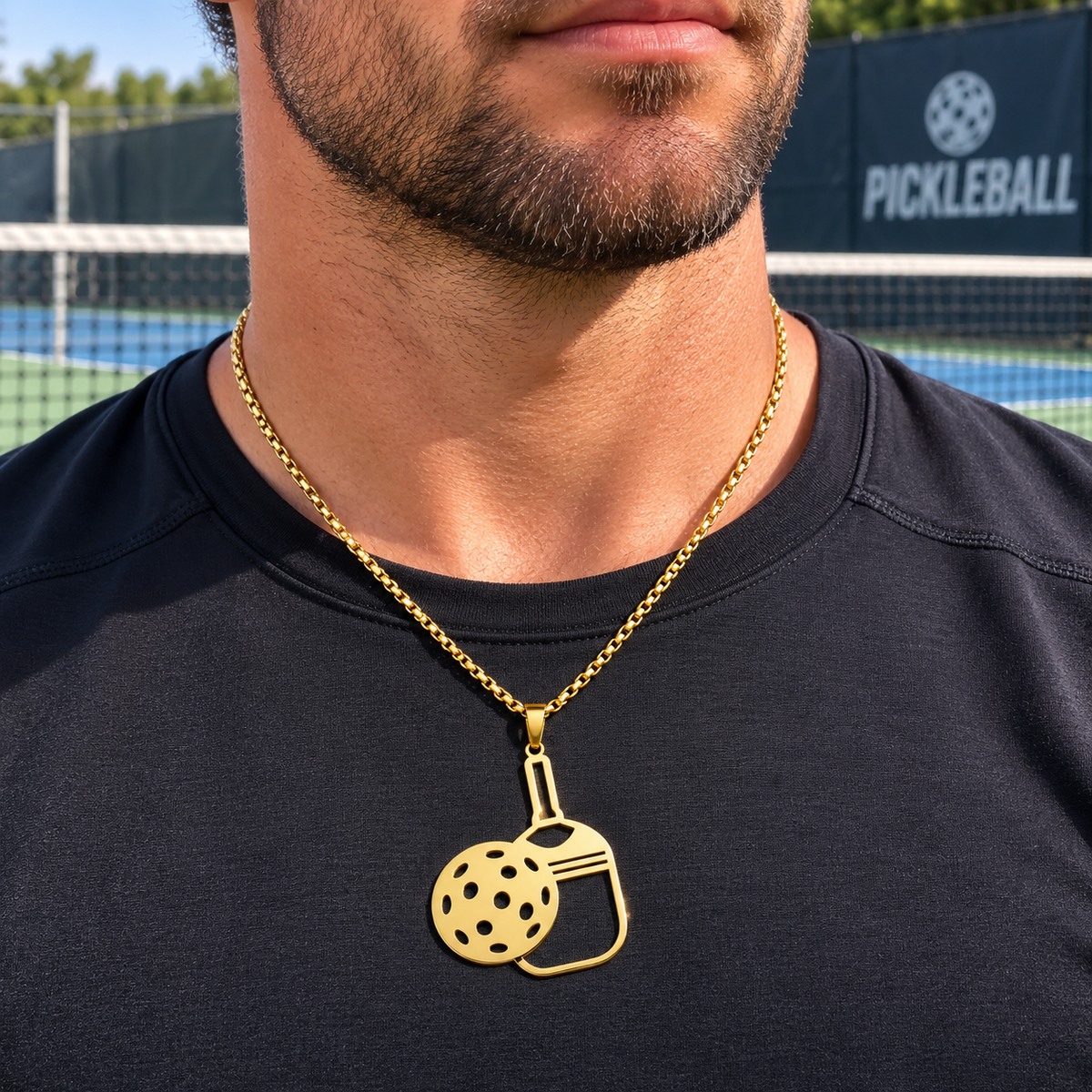 Pickleball Paddle & Ball | Necklace