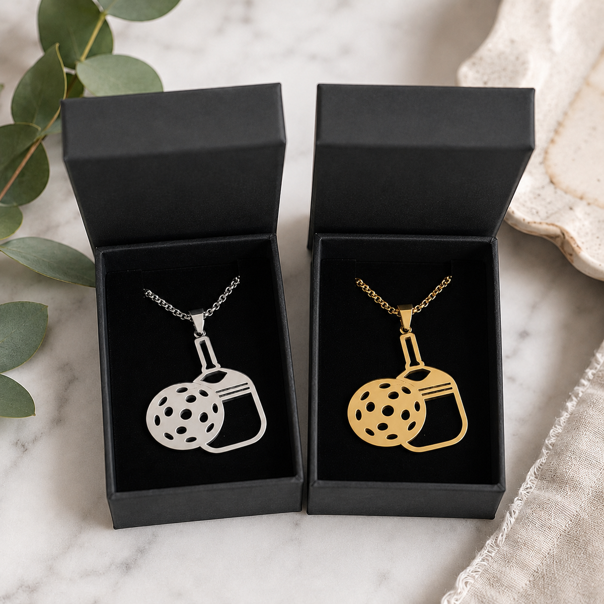 Pickleball Paddle & Ball | Necklace