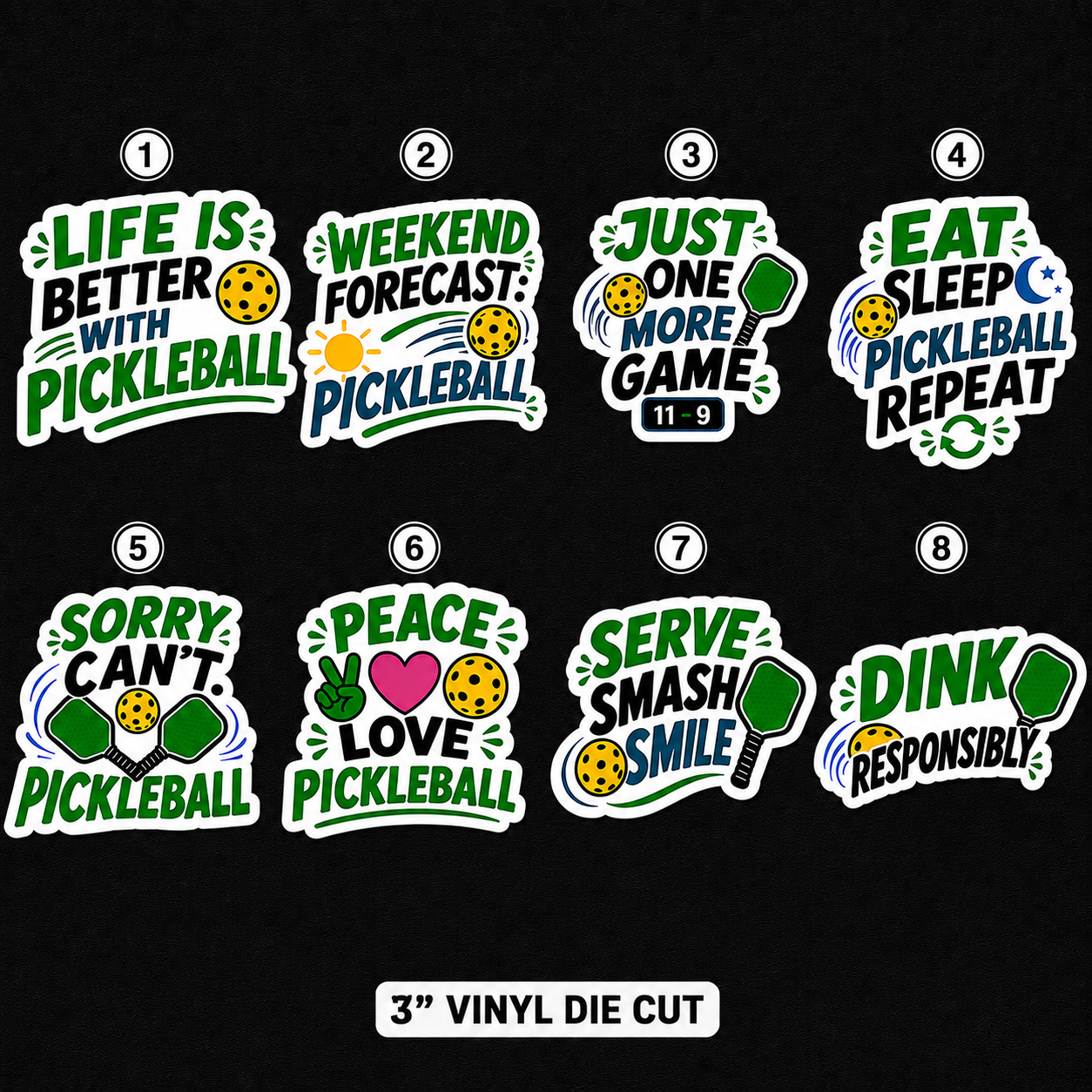 Pickleball Stickers