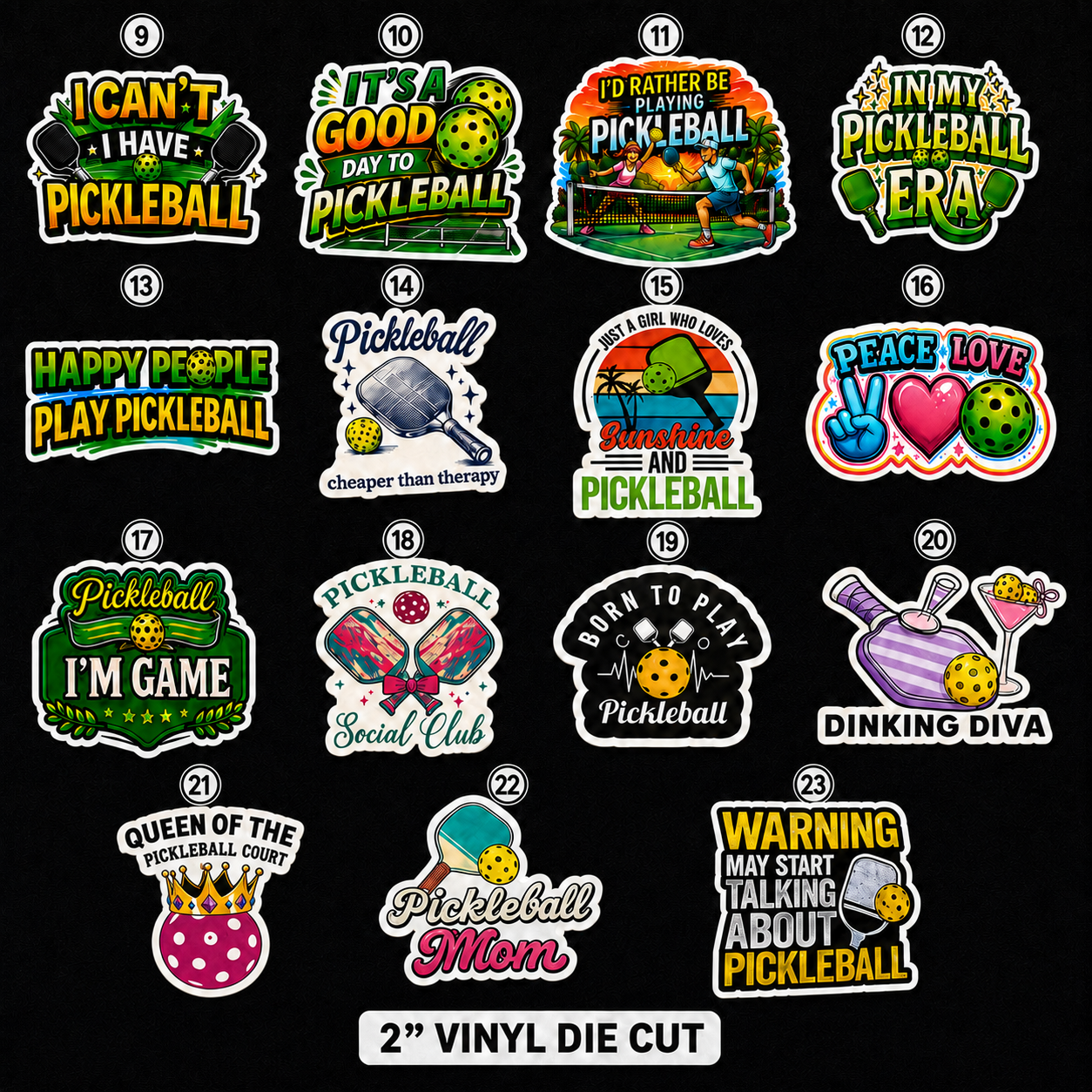 Pickleball Stickers