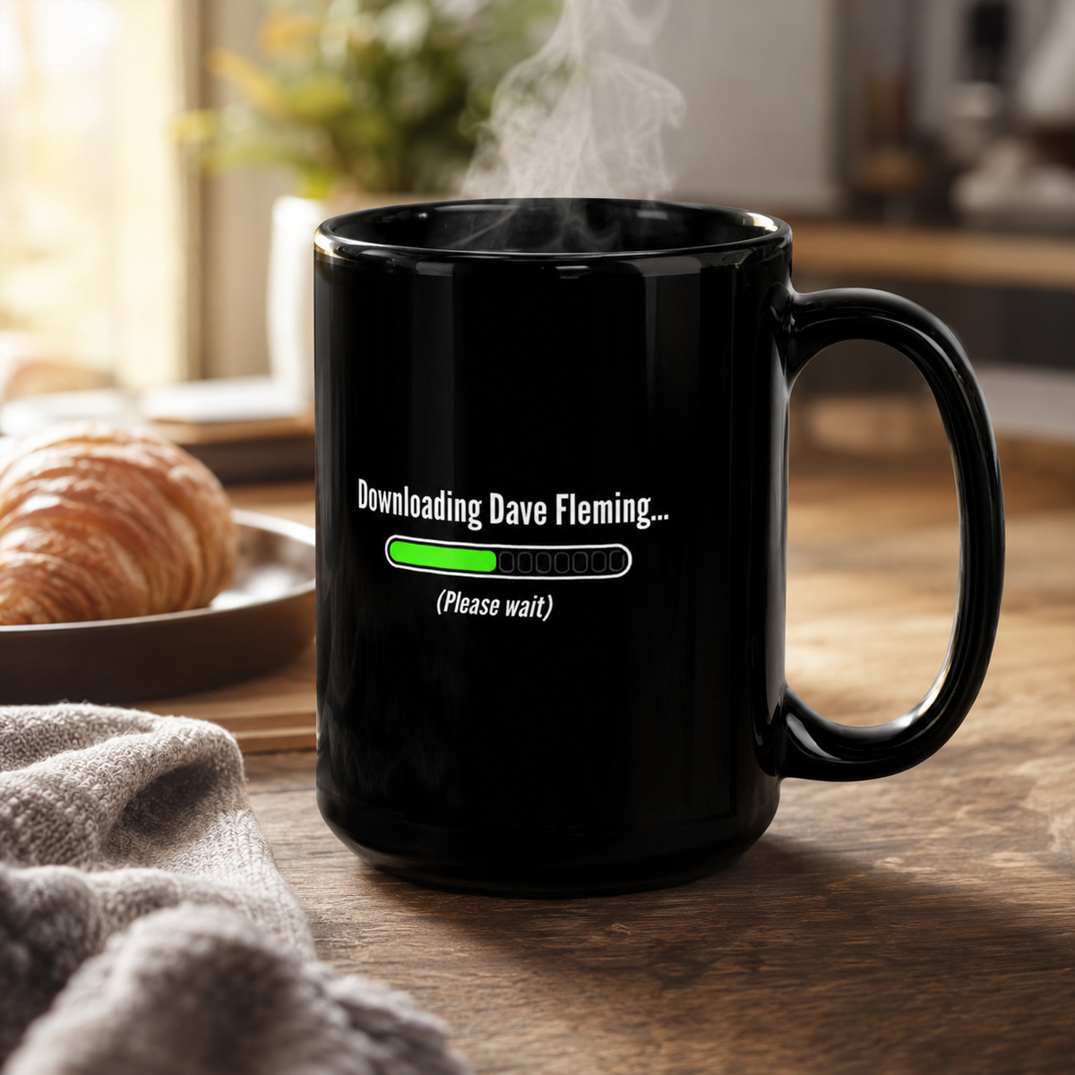 Downloading Dave Fleming | Black Glossy Mug