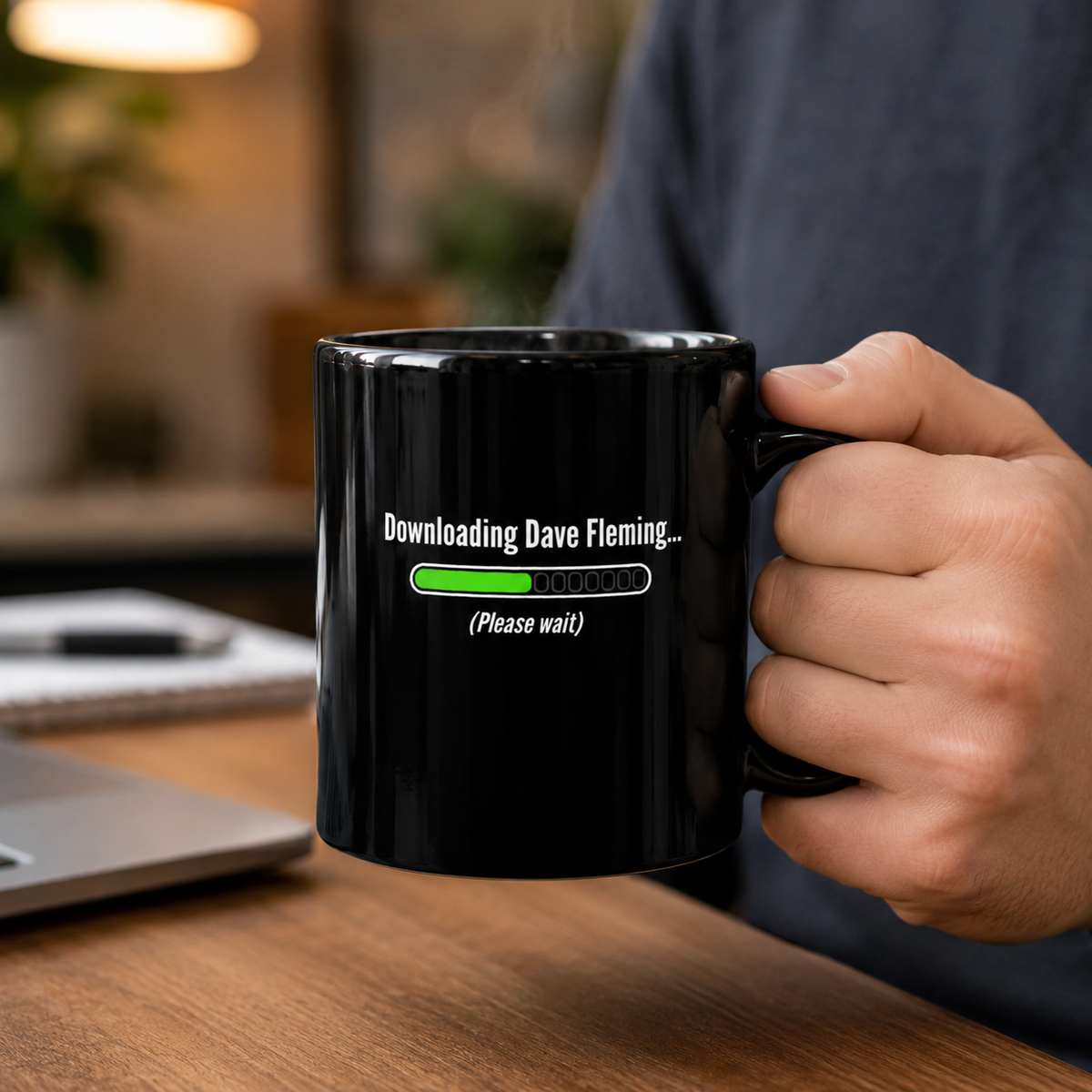 Downloading Dave Fleming | Black Glossy Mug