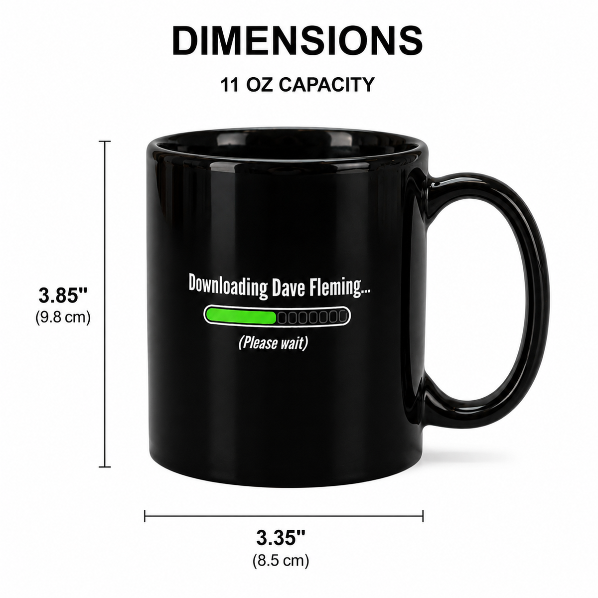 Downloading Dave Fleming | Black Glossy Mug
