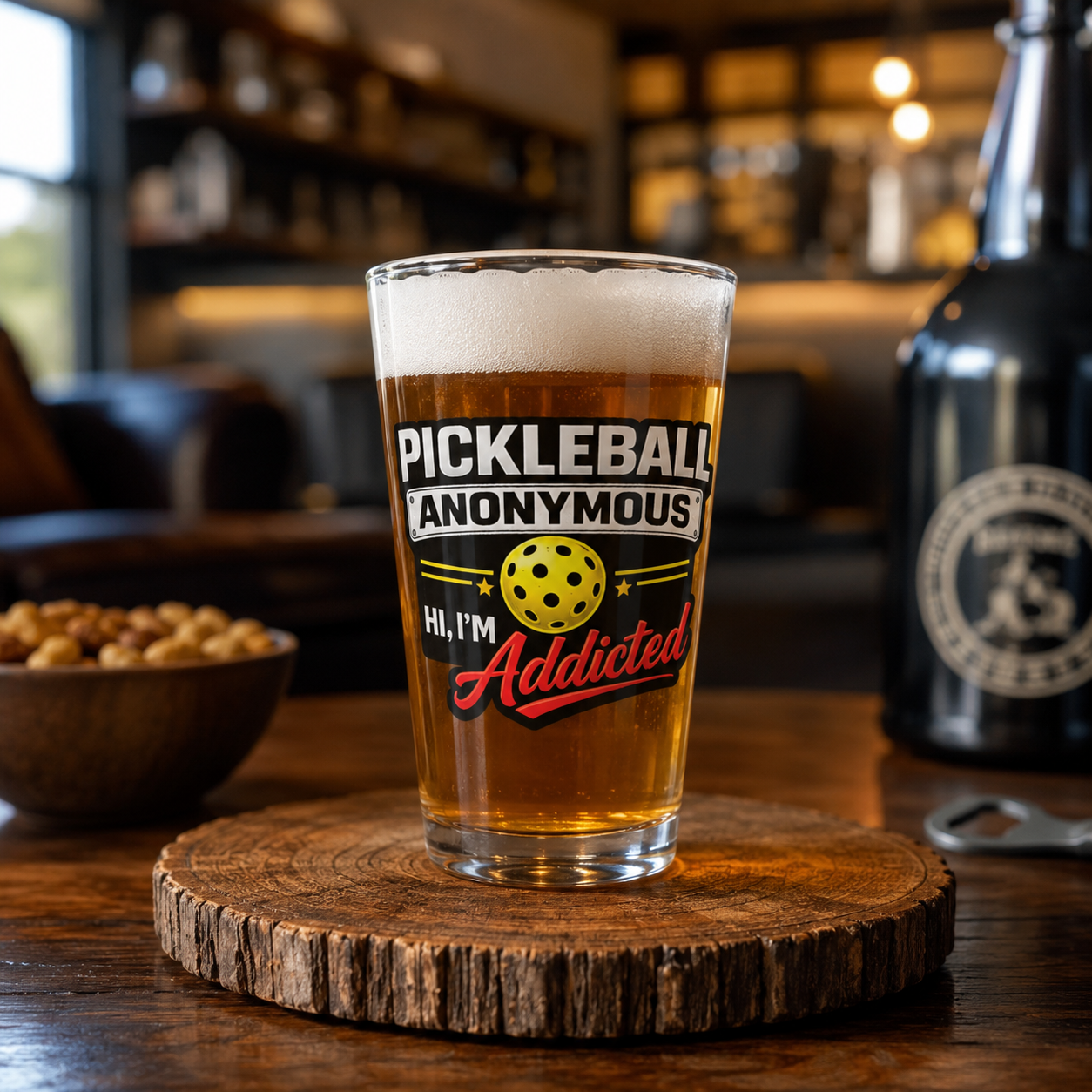 Pickleball Anonymous: Hi, I'm Addicted | Shaker pint glass