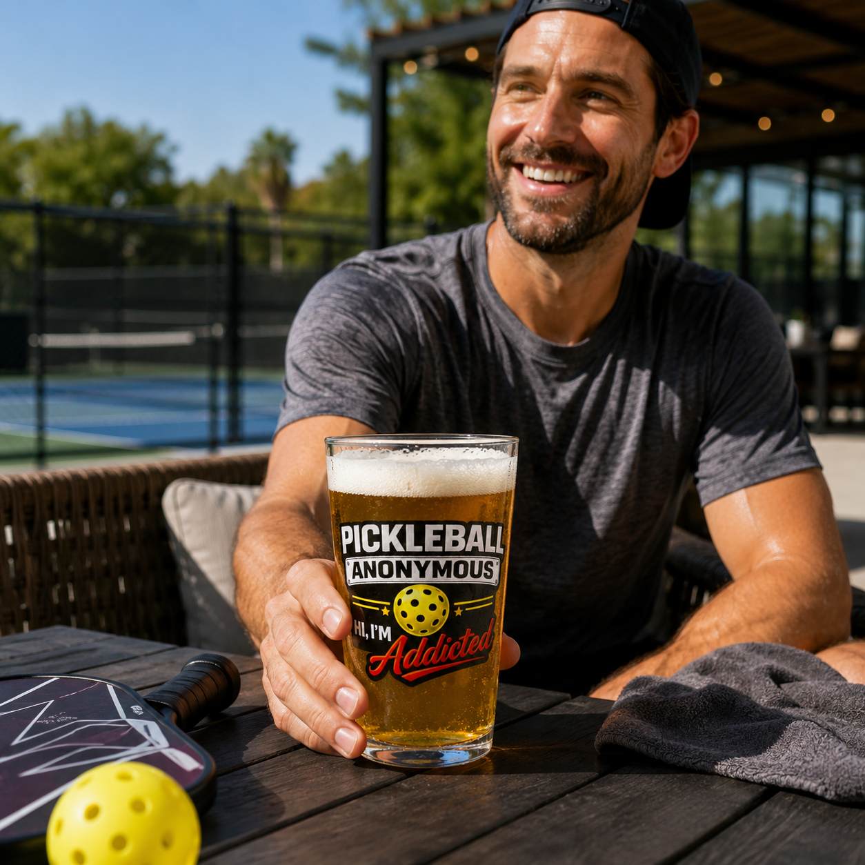 Pickleball Anonymous: Hi, I'm Addicted | Shaker pint glass