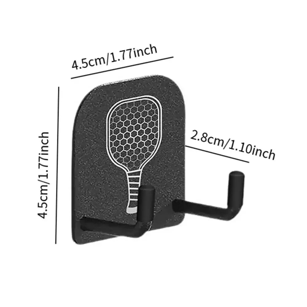 Pickleball paddle wall storage rack