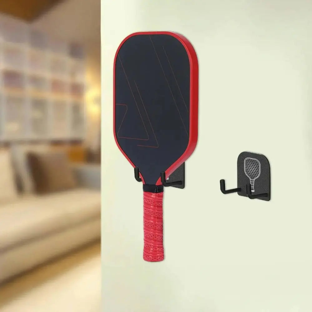 Wall-mounted pickleball paddle rack