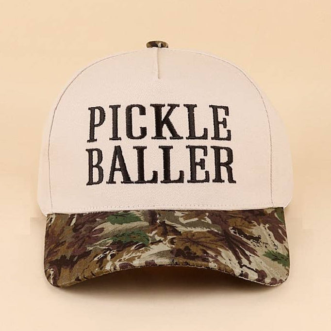 Pickle Baller snapback hat in Camo
