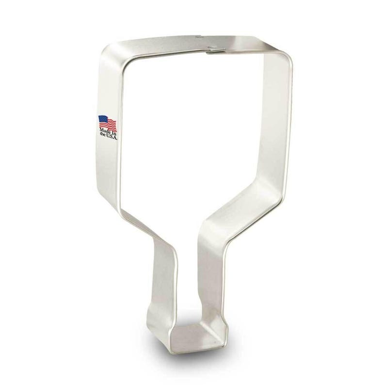 Tin-plated steel pickleball paddle cookie cutter