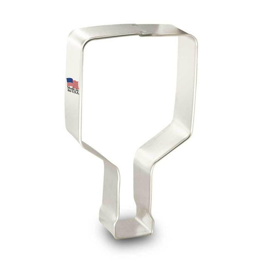 Tin-plated steel pickleball paddle cookie cutter