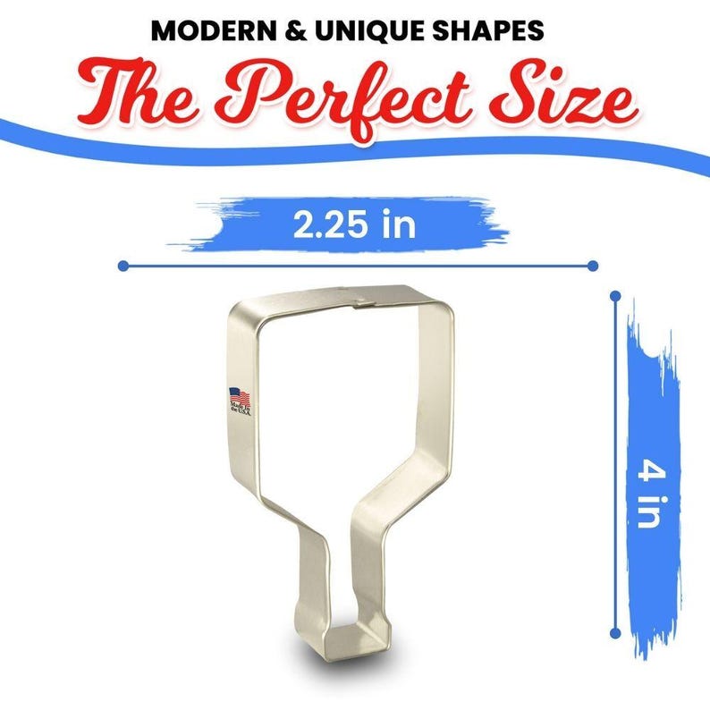 Four-inch pickleball paddle cookie cutter dimensions